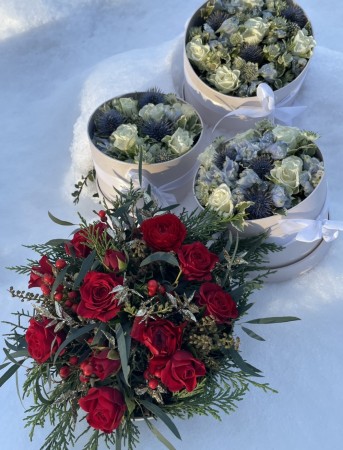 Borddekorasjon lav rund - stor